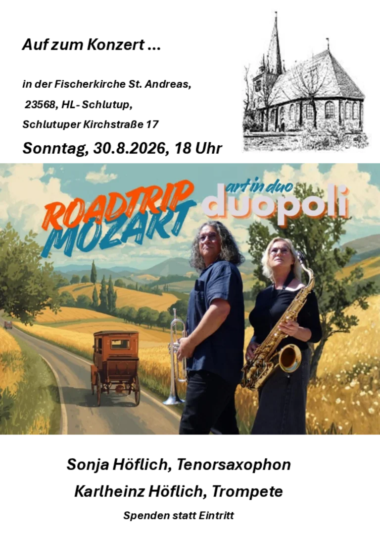 Plakat zum Konzert Roadtrip Mozart