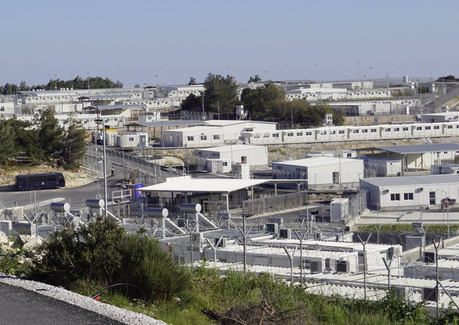 Blick auf ein griechisches Flüchtlingscamp