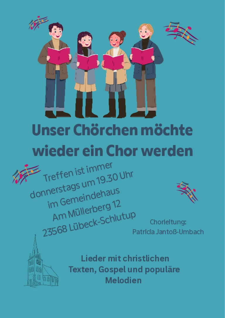 Plakat für neue Chorsänger*innen