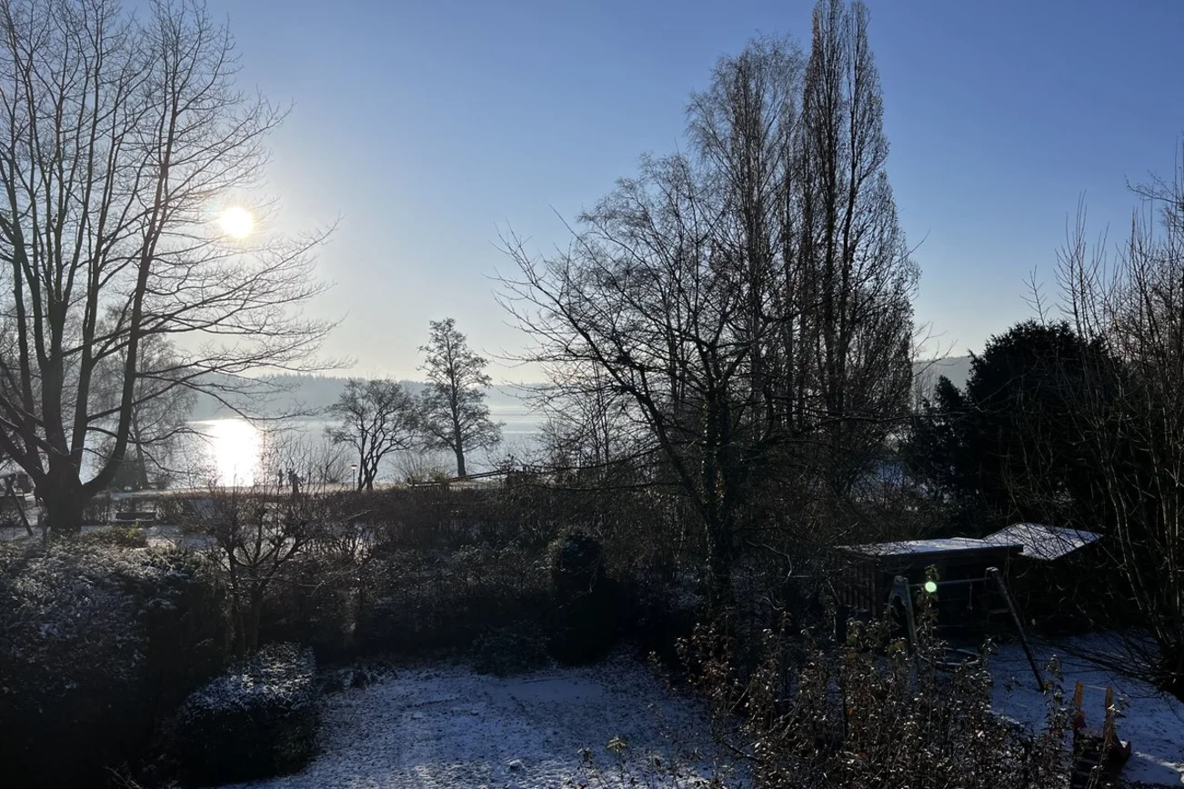 Blick auf eine winterliche Landschaft