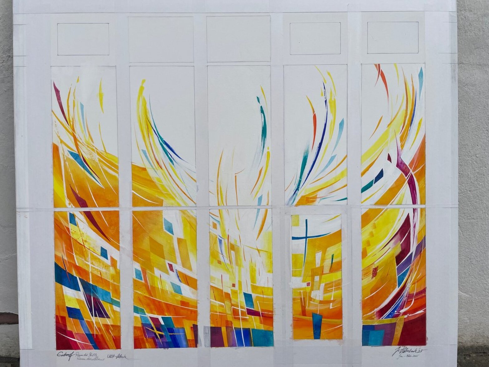 Blick auf eine Zeichnung