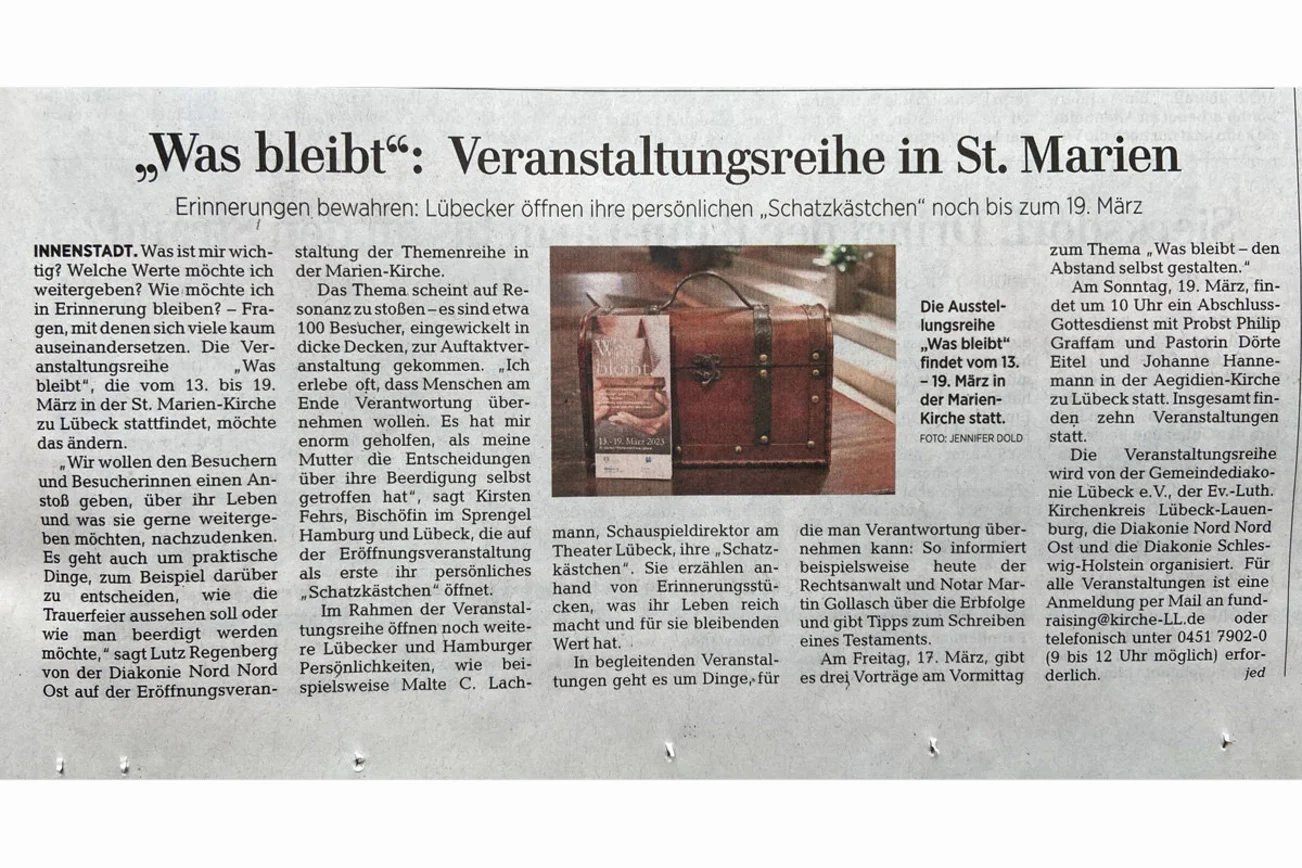 Ankündigung Was bleibt