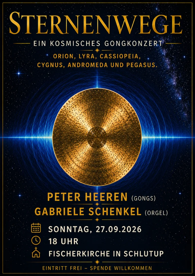 Plakat zum Gong-Konzert "Sternenwege