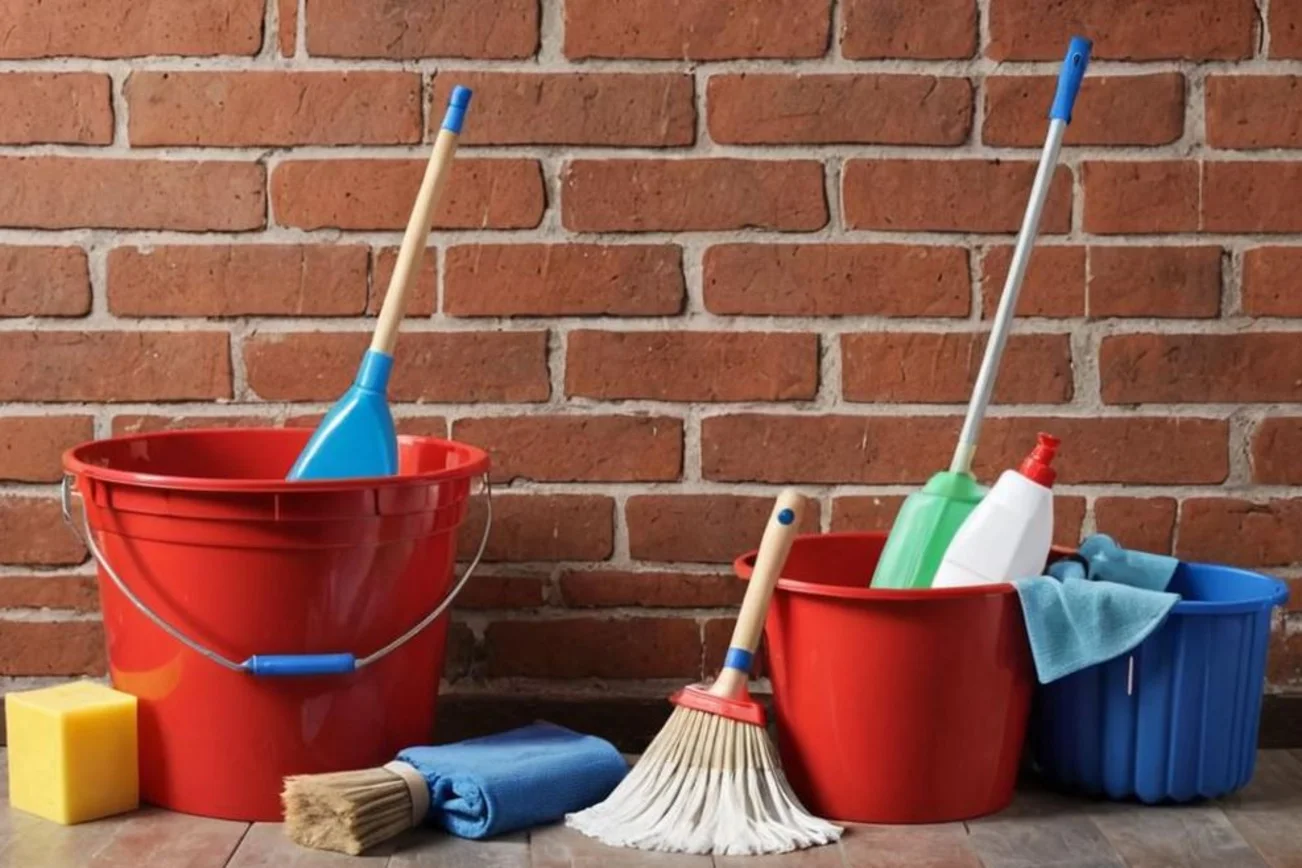 Eimer und Wischer