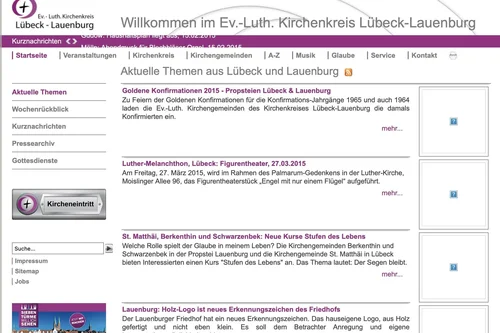 Screenshot einer Webseite 