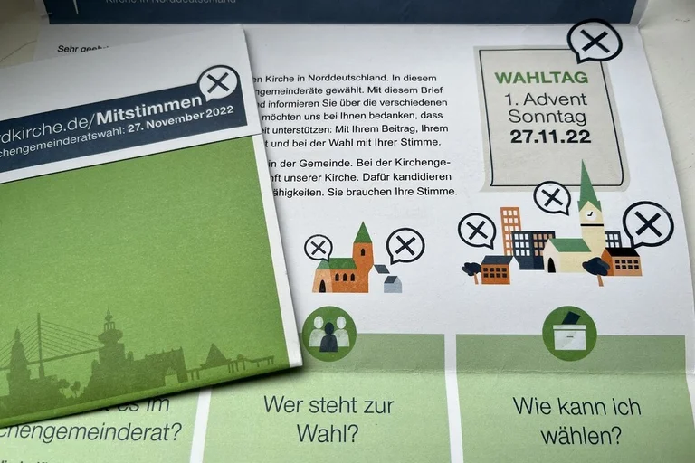 Blick auf den Brief zur Kirchenwahl